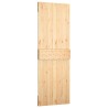 Porte coulissante Naturel et Blanc 70 x 210 cm 616705616705