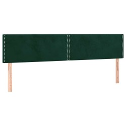 Têtes de lit Vert foncé 200x5x78/88 cm Velours 616715616715