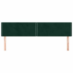 Têtes de lit Vert foncé 200x5x78/88 cm Velours 616715616715