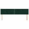 Têtes de lit Vert foncé 200x5x78/88 cm Velours 616715616715