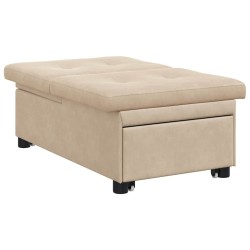 Canapé-lit escamotable Crème 194 x 67 x 82 cm Microfibre 616717616717