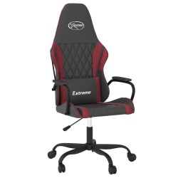 Chaise de jeu Noir et rouge bordeaux Similicuir 616719616719