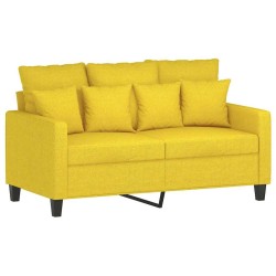Canapé à 2 places Jaune clair 120 cm Tissu 616721616721