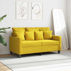 Canapé à 2 places Jaune clair 120 cm Tissu 616721616721