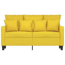 Canapé à 2 places Jaune clair 120 cm Tissu 616721616721