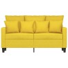 Canapé à 2 places Jaune clair 120 cm Tissu 616721616721