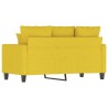 Canapé à 2 places Jaune clair 120 cm Tissu 616721616721
