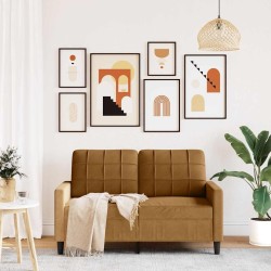 Canapé à 2 places Marron 120 cm Velours 616725616725