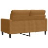 Canapé à 2 places Marron 120 cm Velours 616725616725