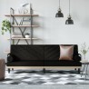Canapé-lit avec accoudoirs noir tissu 616726616726