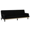 Canapé-lit avec accoudoirs noir tissu 616726616726
