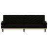 Canapé-lit avec accoudoirs noir tissu 616726616726