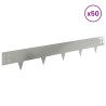 Bordure de Pelouse 50 pcs 100 x 15 cm Acier Argenté 616729616729