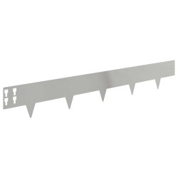 Bordure de Pelouse 50 pcs 100 x 15 cm Acier Argenté 616729616729