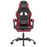 Chaise de jeu pivotante repose-pied Noir bordeaux Similicuir 616730616730
