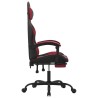 Chaise de jeu pivotante repose-pied Noir bordeaux Similicuir 616730616730