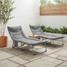 Transat pliant avec coussin 2 pcs Anthracite 616734616734
