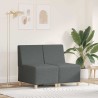 Unité de Sofa Modulaire Sans Accoudoirs 2 pcs Gris foncé 616735616735