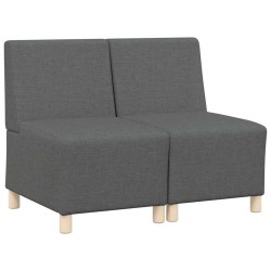 Unité de Sofa Modulaire Sans Accoudoirs 2 pcs Gris foncé 616735616735