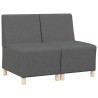 Unité de Sofa Modulaire Sans Accoudoirs 2 pcs Gris foncé 616735616735