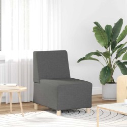 Unité de Sofa Modulaire Sans Accoudoirs 2 pcs Gris foncé 616735616735
