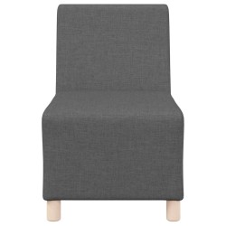 Unité de Sofa Modulaire Sans Accoudoirs 2 pcs Gris foncé 616735616735