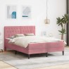 Cadre de lit avec matelas Rose 140 x 200 cm Velours 616738616738
