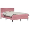 Cadre de lit avec matelas Rose 140 x 200 cm Velours 616738616738