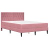 Cadre de lit avec matelas Rose 140 x 200 cm Velours 616738616738