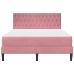 Cadre de lit avec matelas Rose 140 x 200 cm Velours 616738616738