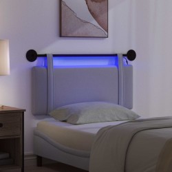 Tête de lit suspendue Avec lumière LED Gris clair Tissu 616739616739