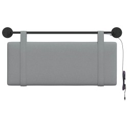 Tête de lit suspendue Avec lumière LED Gris clair Tissu 616739616739