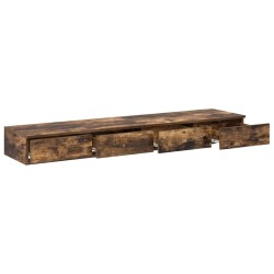 Tiroirs de lit avec tiroir Chêne fumé 140 x 36,5 x 16,5 cm 616743616743