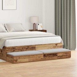 Tiroirs de lit avec tiroir Bois ancien 140 x 36,5 x 16,5 cm 616744616744