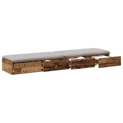 Tiroirs de lit avec tiroir Bois ancien 140 x 36,5 x 16,5 cm 616744616744