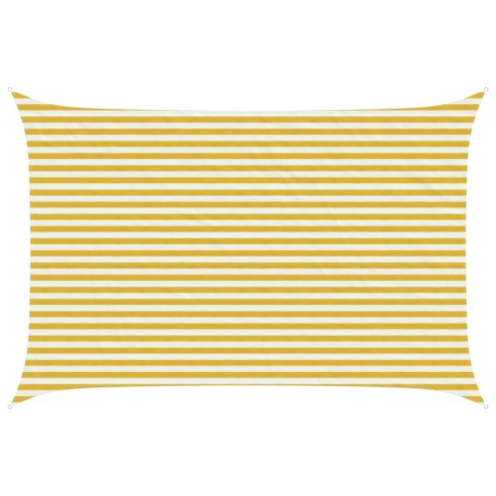 Voile d'ombre Jaune et blanc 3 x 4,5 m HDPE 616753616753