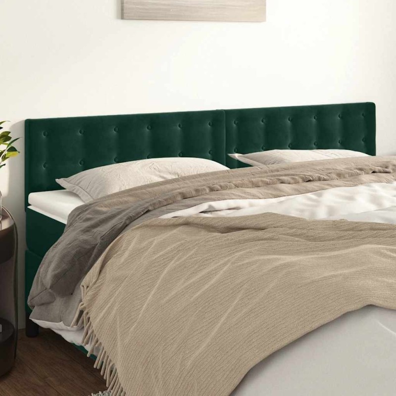 Têtes de lit Vert foncé 160x5x78/88 cm Velours 616754616754
