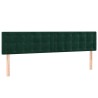 Têtes de lit Vert foncé 160x5x78/88 cm Velours 616754616754