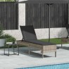 Transat avec coussin gris clair 55 x 200 x 44 cm en rotin synthétique 616756616756