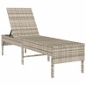 Transat avec coussin gris clair 55 x 200 x 44 cm en rotin synthétique 616756616756