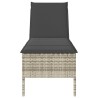 Transat avec coussin gris clair 55 x 200 x 44 cm en rotin synthétique 616756616756