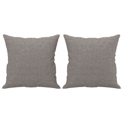 Canapé 3 places avec oreillers décoratifs taupe 180 cm tissu 616758616758