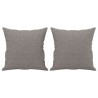 Canapé 3 places avec oreillers décoratifs taupe 180 cm tissu 616758616758
