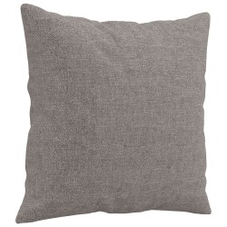 Canapé 3 places avec oreillers décoratifs taupe 180 cm tissu 616758616758
