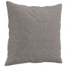 Canapé 3 places avec oreillers décoratifs taupe 180 cm tissu 616758616758
