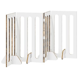 Clôture pliable pour animaux 4 pcs Chêne Fumé 201 x 38 x 90 cm 616760616760