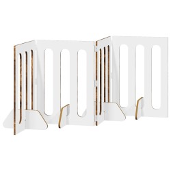 Clôture pliable pour animaux 4 pcs Chêne Fumé 201 x 38 x 70 cm 616762616762