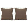 Canapé 3 places avec oreillers décoratifs marron 180 cm tissu 616764616764