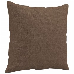 Canapé 3 places avec oreillers décoratifs marron 180 cm tissu 616764616764