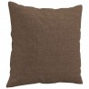 Canapé 3 places avec oreillers décoratifs marron 180 cm tissu 616764616764